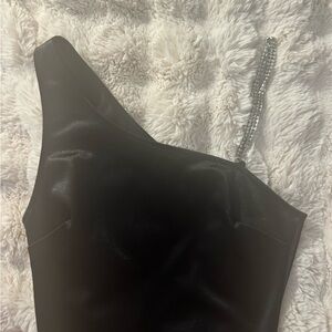 Black Fashion Nova Diamond Strap